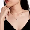 S925 Sterling Silver Mosonite Netclar Stail سلسلة هدية عيد الحب