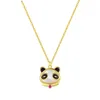 Chains Panda Penddants & Necklaces Stainless Steel Cute Charms Chokers Men Women Diy Statement Drop