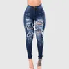 Jeans femininos esticados skinny ripped hole jeans mamãe feminina feminina jeggings alta lápis de cintura y2k calças calças 230313