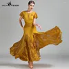 Stage Wear Ballroom Dance Women Modern Costumes Girl's Waltz Tango Performance Uniforms Social Full-skirt Lace Dress S9012