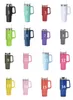 Bicchiere in acciaio inossidabile da 40 once del magazzino degli Stati Uniti Tazze Tie Dye con manico Bicchieri Coperchi Tazza termos per caffè in paglia