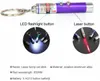 Mini Cat Toys Laser Pointer Pen KeyChain Falllamp Funny Dog Stick Pet Lamp Vitt ljus LED Infraröd knappelektronik ingår (6 färg