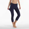 Aktiva uppsättningar Lulus samma anpassa nakna yoga elastiska yogasträkt tredimensionella beskurna leggings kvinnors fitnessbyxor