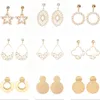 Boucles d'oreilles à tige haute qualité Vintage Dangle boucle d'oreille forme de goutte d'eau motif géométrique petite barre de déclaration pour les adolescentes filles femmes