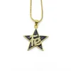 Pendanthalsband 5st/Lot Guangzhou Fashion Words Emalj smycken CZ Star Box Chain