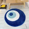 Tappeti LAKEA Tappeto Fluffy Evil Eye Circle Tappeto Peluche Confortevole Camera da letto fatta a mano Ultra morbida e soffice Alta qualità per Halloween