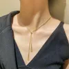 Pendentif colliers couleur or Punk géométrique en acier inoxydable collier pour femmes 2023 tendance fête cadeau bijoux de mode
