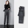 Jeans femme femme 2023 Denim pantalon femme automne taille haute pantalon Harlan femmes ample droite