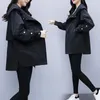 Damskie okopy płaszcze damskie 2023 Spring Autumn z kapturem zamek błyskawiczny żeński Koreańskie kurtki przyczynowe płaszcz średnie długie topy o długości
