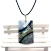 Pendant Necklaces Natural Abalone Shell Necklace Seashell Stitched Mother-of-pearl Jewelry Charm Making DIY Lady