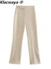 Dames tweedelige broek Klacwaya Set Woman 2 S Pant Suits vrouwelijke kleding vrouwen top en stelt een broek 230313 uit