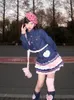 Jupes japonaises douces Lolita Mini robe de bal femmes Harajuku mignon Denim Style Preppy filles taille haute Kawaii dentelle gâteau 230313