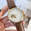New luxury mens watches Three stitches series 40 mm in diameter automatic Mechanical watch high quality European Top brand Wristwatch leather strap LO