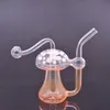 2pcs cam yağ brülör bong karanlık 10mm dişi su bongs petek perc recycler kalın pyrex beher kül yakalayıcı teçhizatlar erkek cam yağ brülör boruları ile