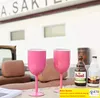 10oz roestvrijstalen tuimelaar Goblet Wine Glasses Waterfles cocktail Champagne vacuüm geïsoleerde mokken voor feest vele kleuren