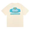 T-SHIRT RHUDE Summer primaverile Magliette con camicie da donna per pattine di oversize da uomo a manica corta maglietta di marca di lusso Magliette da uomo 7449