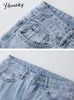 Womens Jeans Cotvotee Blue for Fashion Straight Bleached Wide Leg Pants Y2k Denim Trousers Vintage Loose Mom 230313