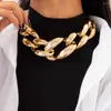 Ketten Die Hip Hop Chunky Dicke Kunststoff Material Choker Halskette Frauen Punk Übertrieben Kurze Schlüsselbein Halsketten Schmuck Geschenk 2023