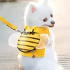 Dog Collars Bee Harness And Leash Set Cute Kitten Vest With Snack Bag Soft Comfortable Puppy Clothes Waterproof Pomerian Accessories