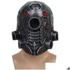 Party Masks Halloween robot Cyberpunkes steampunk cosplay propas hełm lateksu Fl Fl horror horror 220920 Drop dh0ch