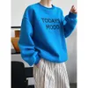 Women's Hoodies Sweatshirts Letter Printed Pullover Sweater Women's Early Autumn Korean Version Twill Textured Long Sleeved Top 230311