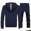 Herrspårar Mens 2022 The Hoodie Sportswear Spring Set Sweatshirt Track and Field Suit Jogger Stor storlek Autumn Jacket Drop Del Dhc6g