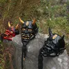 Party Masks Decorative Mask Halloween Japanese Style Horror Cosplay Prajna Resin Terror Ukiyo Painting Tengu Wall Pendant Shop Decoration 230313