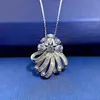 Charm Flower Lab Diamond Pendant 100% Real 925 Sterling Silver Party Wedding Pendants Necklace For Women Chocker smycken