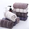 Serviette en pur coton pour le lavage du visage adulte ménage épaissie nécessités quotidiennes serviette en coton uni 32 brins P