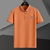 Mäns T-shirts Högkvalitativ broderad t-shirt Män Kort ärm LAPEL POLO-skjortor avvisar kragen Casual Business Social Polo Shirts 230313