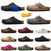 Designer sandals men women slide slippers Boston Soft Footbed Clogs Suede Leather Buckle Strap Shoes Outdoor Indoor size eur35-45 T3Vl#