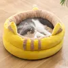 Кровати для кошек мультфильм полу закрытый гнездо питомник