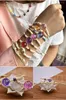 팔찌 10pcs/로트 브레이슬릿 여성을위한 터키 눈 보석 조개 보석 보헤미안 친구 Pulsera 브레이드 로프