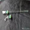 Narguilés Vert longue virole bongs en verre accessoires Pipes à fumer en verre coloré mini multi-couleurs