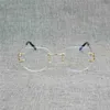 Vintage Rimless Square Clear Glasses Erkek Oval Tel Gözlükler Optik Metal Çerçeve Oculos okumak için büyük gözlük kadınları