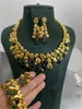 Wedding Jewelry Sets Jankelly Trendy Fashion4 PCS Luxury Waterdrop Indian For Women Party Dubai Bridal jewelry 230313