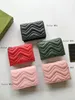 Designer wallet Luxury designer coin purse Marmont Card Case WALLETnew clamshell card holder real shot with soft quilted V-shaped leather 466492
