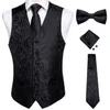 Kamizelki męskie kamizelki dla mężczyzn Slim Fit Mens Wedding Rudyt kamizelka bez rękawów Formal Business Business Męski kamizelka Hanky ​​krawat