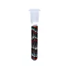 Latest Colorful Wig Wag Pyrex Glass Handmade Smoking Bong Down Stem Portable 14MM Female 18MM Male Filter Bowl Container Waterpipe Accessories Holder