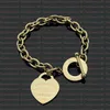 Or Designer Classique Bracelet Coeur Deluxe Ensemble Collier Femme 925 Lien Filles Saint Valentin Amour Cadeau Bijoux En Gros et Au Détail avec Boîte