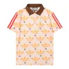 Luxuremerk herenontwerper Polo T-shirt zomermode ademende korte mouwen Rapel Casual TopM-3XL#024