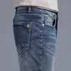 Men's Jeans Brand Clothing Biker Jeans Men Streetwear Long Slim Denim Pant Skinny Mid Waist Slight Elastic Cotton Trousers Male 27-36 230313