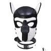 Party Masks Fashion Dog Mask Puppy Cosplay FL Head för vadderad latexgummirollspel med öron 10 Färg 220715 Drop Delivery Home GA DHLYE
