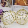 Gift Wrap European Romantic Wrought Iron Birdcage Wedding Favor Candy Box Tin For Favors LX6894