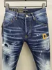 DSQ PHANTOM TURTLE Jeans pour hommes Classique Mode Homme Jeans Hip Hop Rock Moto Mens Casual Design Ripped Jeans Distressed Skinny 337y