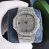 Full Diamond Mens Watch Automatic Mechanical 8215 Rörelse tittar