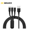 3 I 1 Micro USB Type C Charger Cables Multi USB Port Multipel laddningsladd mobiltelefontråd för Oppo Reno 2 3 4 5 6 7 8 Pro A3S A5S A5 A9 A12 A15 A31 A52 A72 A92 A54 A74 A94