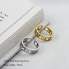 Cluster Rings 925 Sterling Silver Female Finger Ring Simple Light Roman Numerals Couples For Women Men Party Jewelry