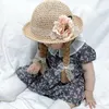 Caps hoeden lente zomer baby kinderen meisje zonblok hoed strand haar staart braid pruik put kinderen meisjes meel strohoed cap arrivals 230313