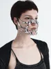 Parti Masques De Luxe CyberPunk Masque Liquide Irrégulier Argent Couleur Creux En Acier Accessoires Pour Femmes Hommes Parti Bijoux 230313